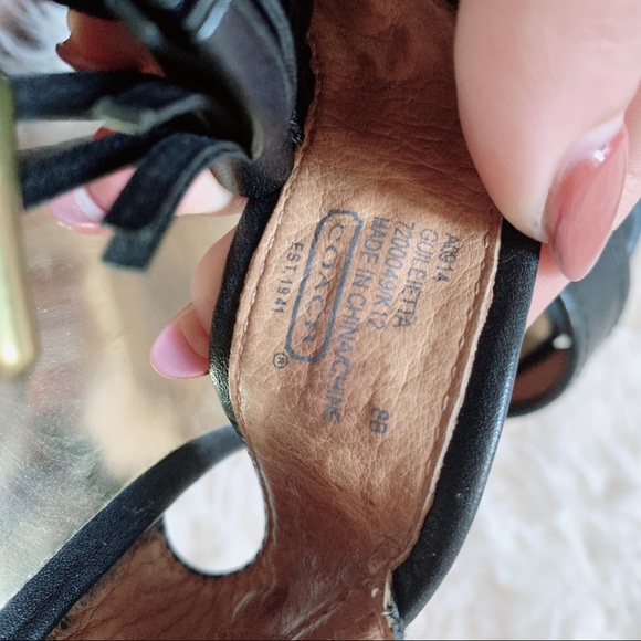 Coach Giulietta Black and Tan Tassel Wedges - Picture 7 of 7